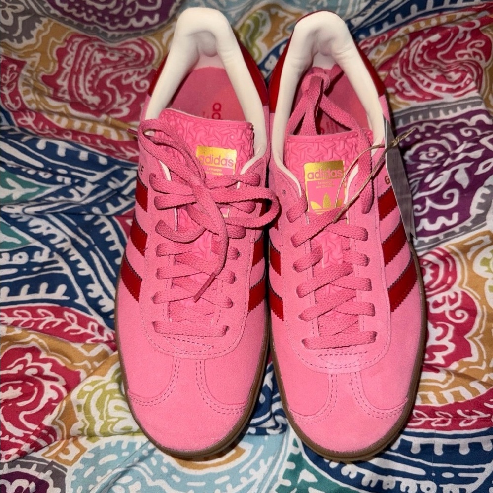 Adidas Women's Pink and Red Sneakers